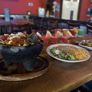 a variety of mexican food