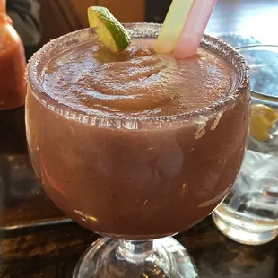 Margarita, tasted good but coloring wasn&apos;t great.