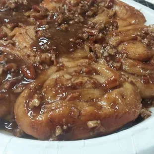 cinnamon buns on a plate