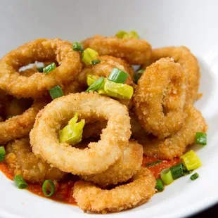 onion rings in a bowl