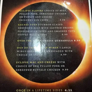 April 8, 2024 eclipse menu