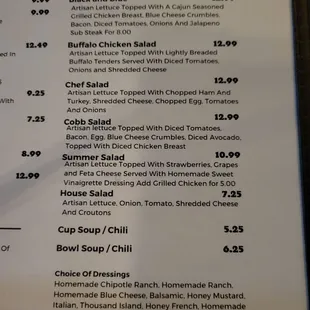 Decent salad selection!