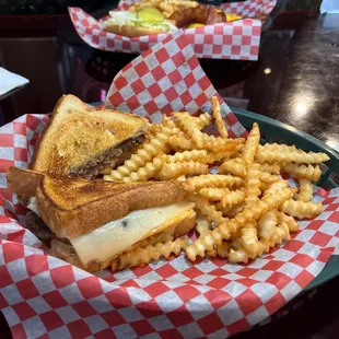 Frisco melt with fries