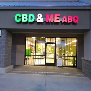 The entrance to the store