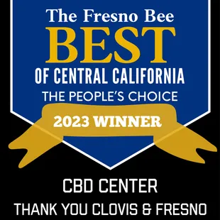 Winner of the People's Choice Award June 2023. Thank you Central Valley.