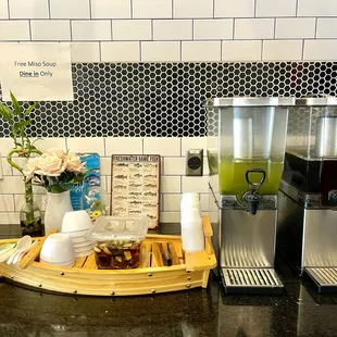 Miso boat and drinks