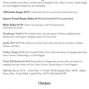 New menu as of Mar '21 (no longer open for breakfast)