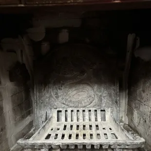 My nicely cleaned and newly mortared firebox