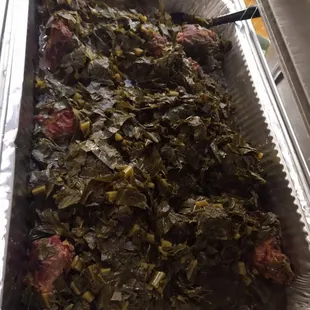 Collards with smoked turkey...