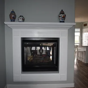 a fireplace in a living room