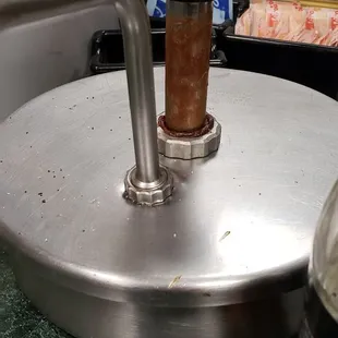 Dirty ketchup dispenser