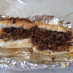 Authentic steak cheesesteak