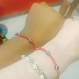 We got these blessed as protection bracelets.