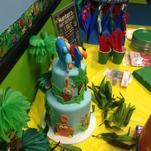 Baby First Birthday Cake for our son's 1st Birthday with his favorite TV show characters.