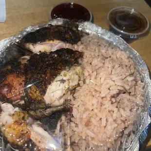 Medium Jerk Chicken &amp; Peas &amp; Rice