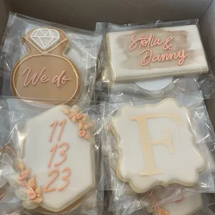 Wedding decorative sugar cookies