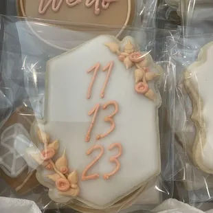 Wedding decorative sugar cookies