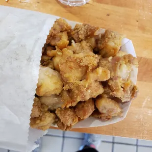 Popcorn chicken, ok but not great.