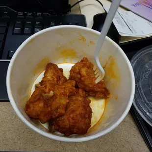 Overpriced frozen buffalo wings from costco.