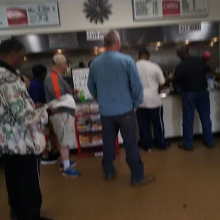 a group of people in a store