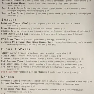 Updated Menu 3/1/2021