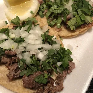 Brisket and Asada taco