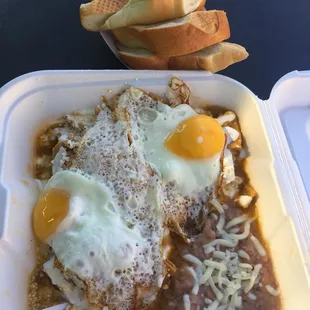 Chilaquiles with fried egg