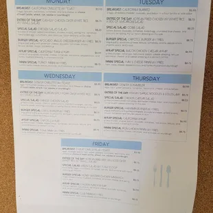 Menu - October 19, 2023