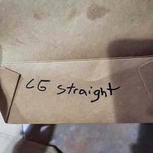 "Large" straight fries