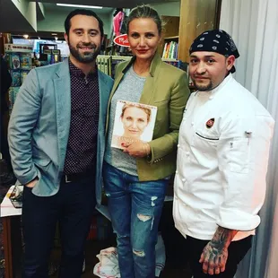 Private catering for Cameron Diaz at the Book Mark Shoppe -