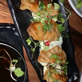 Pan Seared Pork Dumplings Plate