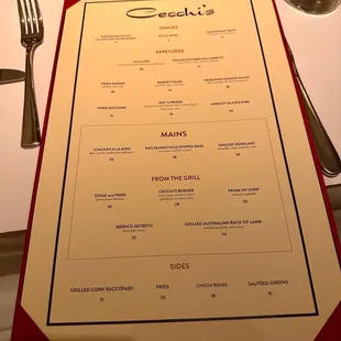 Menu on 7/3/23