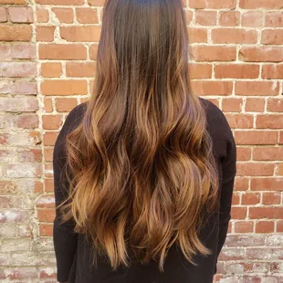 Balayage with my natural roots.