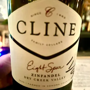 Their incredible Zinfandel from Sonoma County ON SPECIAL !