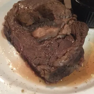 The prime rib was a little grey, but thats fine. The chewiness and blandness was the killer