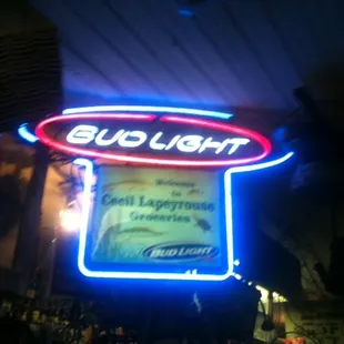 a bud light sign