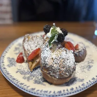 French Toast was cooked perfectly with the right fruits...