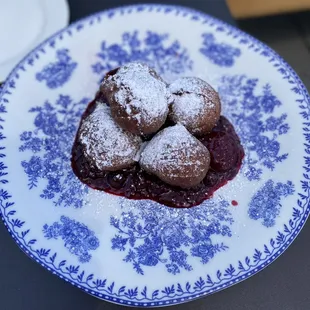 Donuts with berry compote!