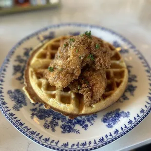 Fried chicken and waffle