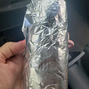 Handheld breakfast burrito