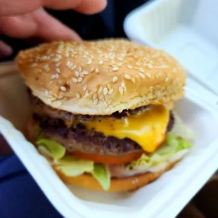 Same1/2 pound Biggie burger, different angle.