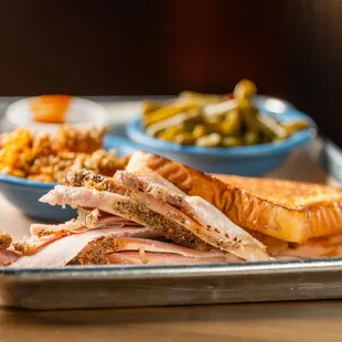 a tray of food