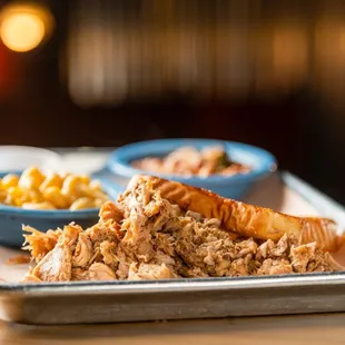 pulled pork and macaroni