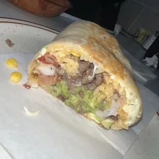 Surf n turf burrito customized.