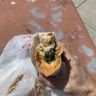vegetarian burrito.
