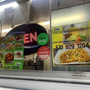 Menu as of January 2023