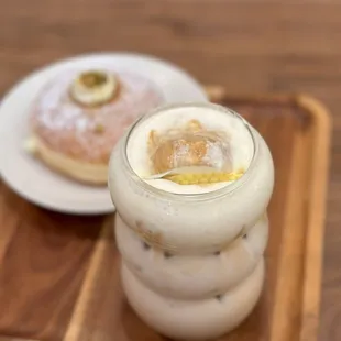 The Sweet Corn Einspänner has a not-so-sweet latte balanced by a sweet corn cream foam