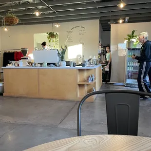 the interior of a coffee shop