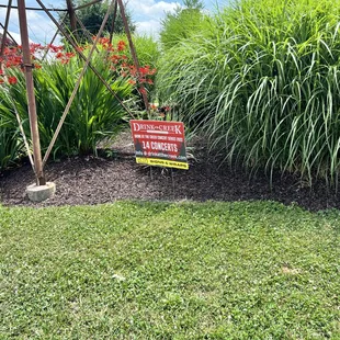 a sign in the front yard