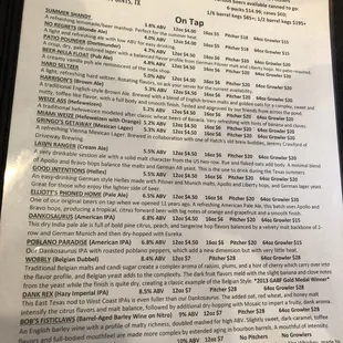 Beer list, impressive!